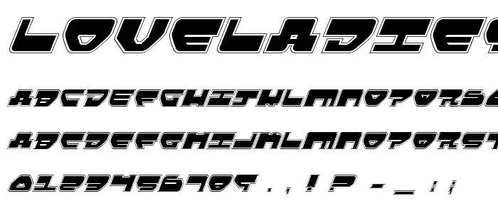 Loveladies Pro Italic font